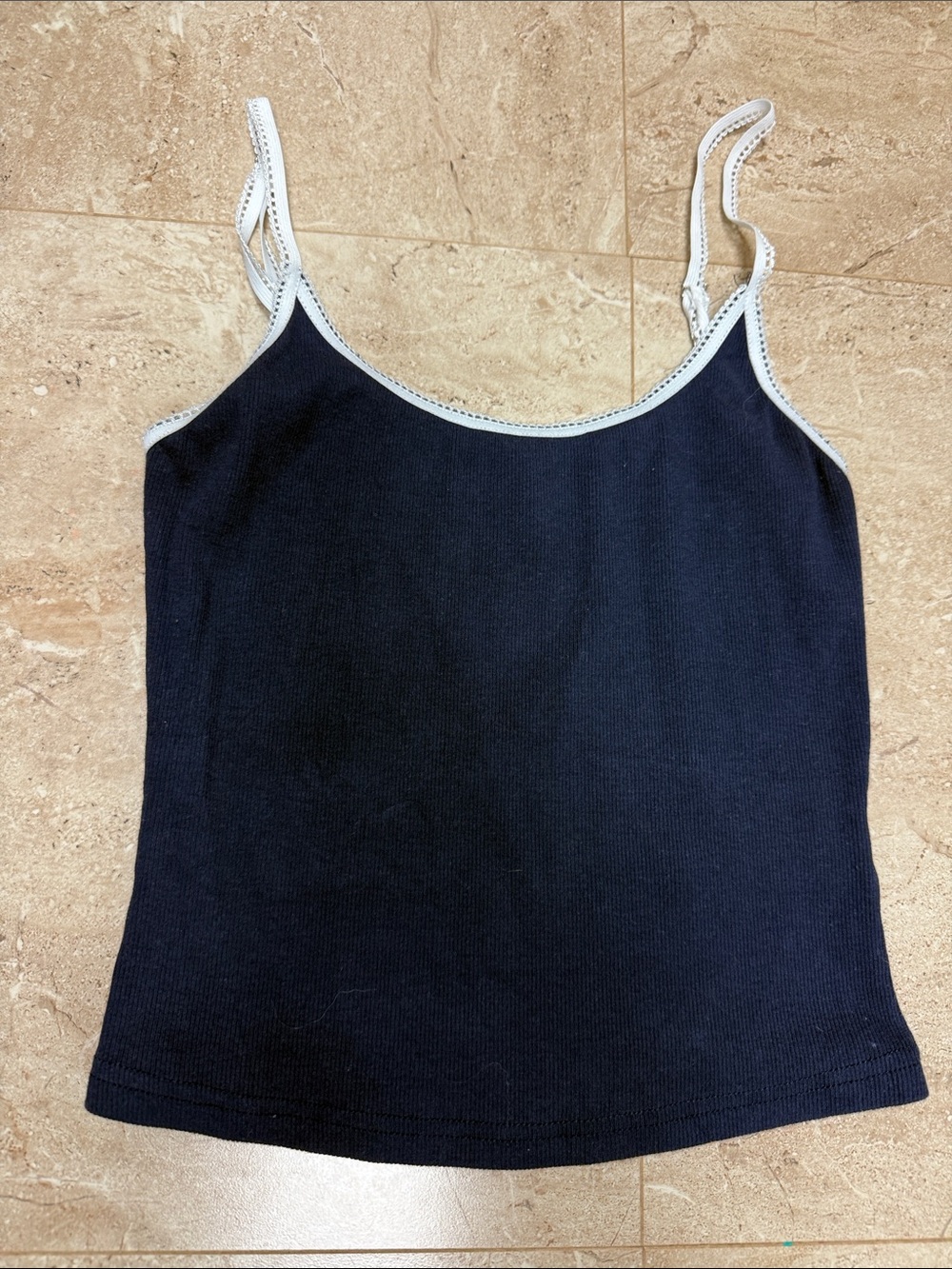 Edikted Navy Cami with White Trim